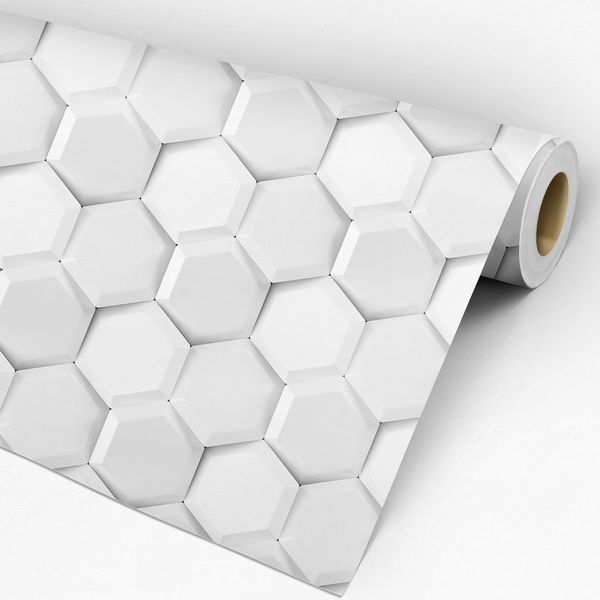 Rolo de papel de parede adesivo 3d cinza branco pedras