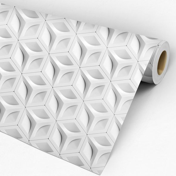Rolo de papel de parede adesivo Polígono