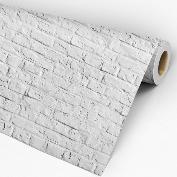Rolo de papel adesivo tijolo cinza