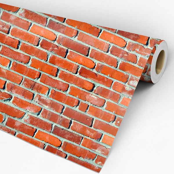 rolo de papel de parede adesivo tijolinho a vista