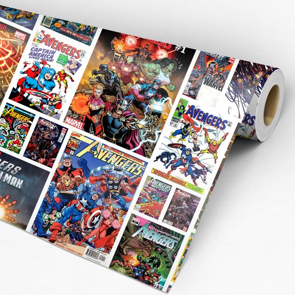 Papel de Parede Adesivo Teens Geek Quadrinhos HQ Marvel Avengers Vingadores