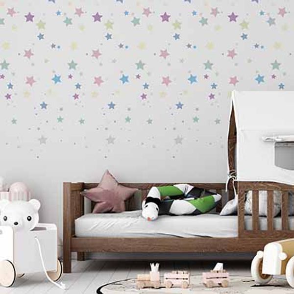 Papel de parede para quarto de bebê infantil cactos