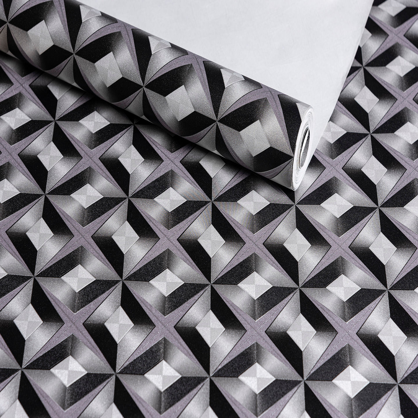 Papel de Parede Audacity Losango Escuro - Medidas: 10 metros x 53 cm