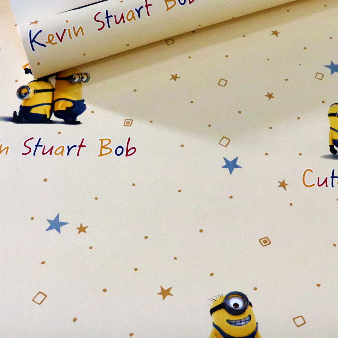 Papel de Parede Infantil Minions - Medidas: 10 metros x 53 cm