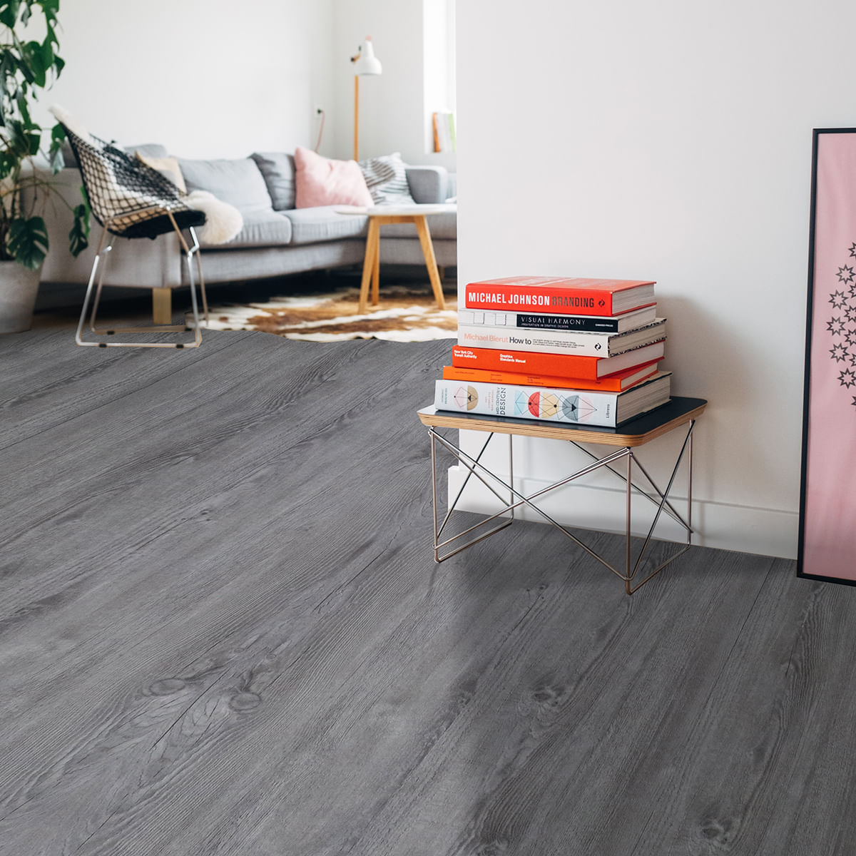 Piso Vinílico Stilo Madeira Cinza Claro 121,9 x 22,8 cm- 1m²