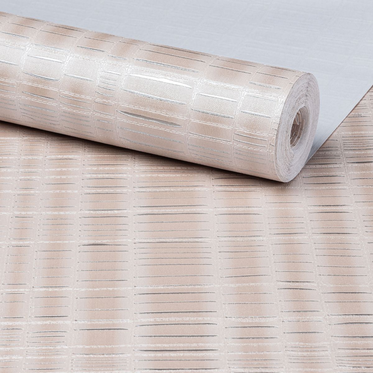 Papel de Parede Vinílico Frisado Salmão - Medidas: 10 metros x 53 cm