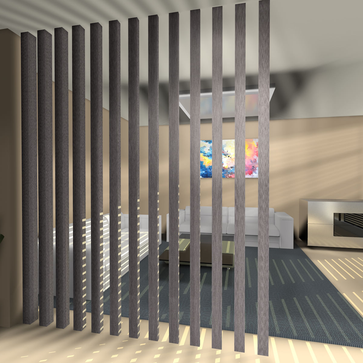 Divisor de Ambiente Brise WPC Laminado 290 x 7,5 x 5 cm - Cor: Cinza