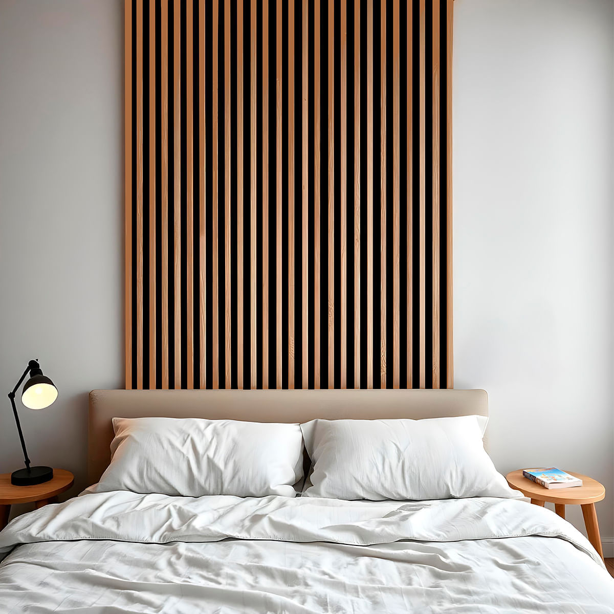 Painel Ripado Flexível Adesivo Decorativo Amadeirado 10 cm x 2,5 Metros - Cor: Freijó